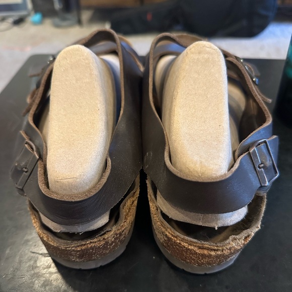 BIRKENSTOCK Milano Oiled Leather Habana 16-16.5 Regular EU 49 Worn Used Clean - Picture 9 of 9